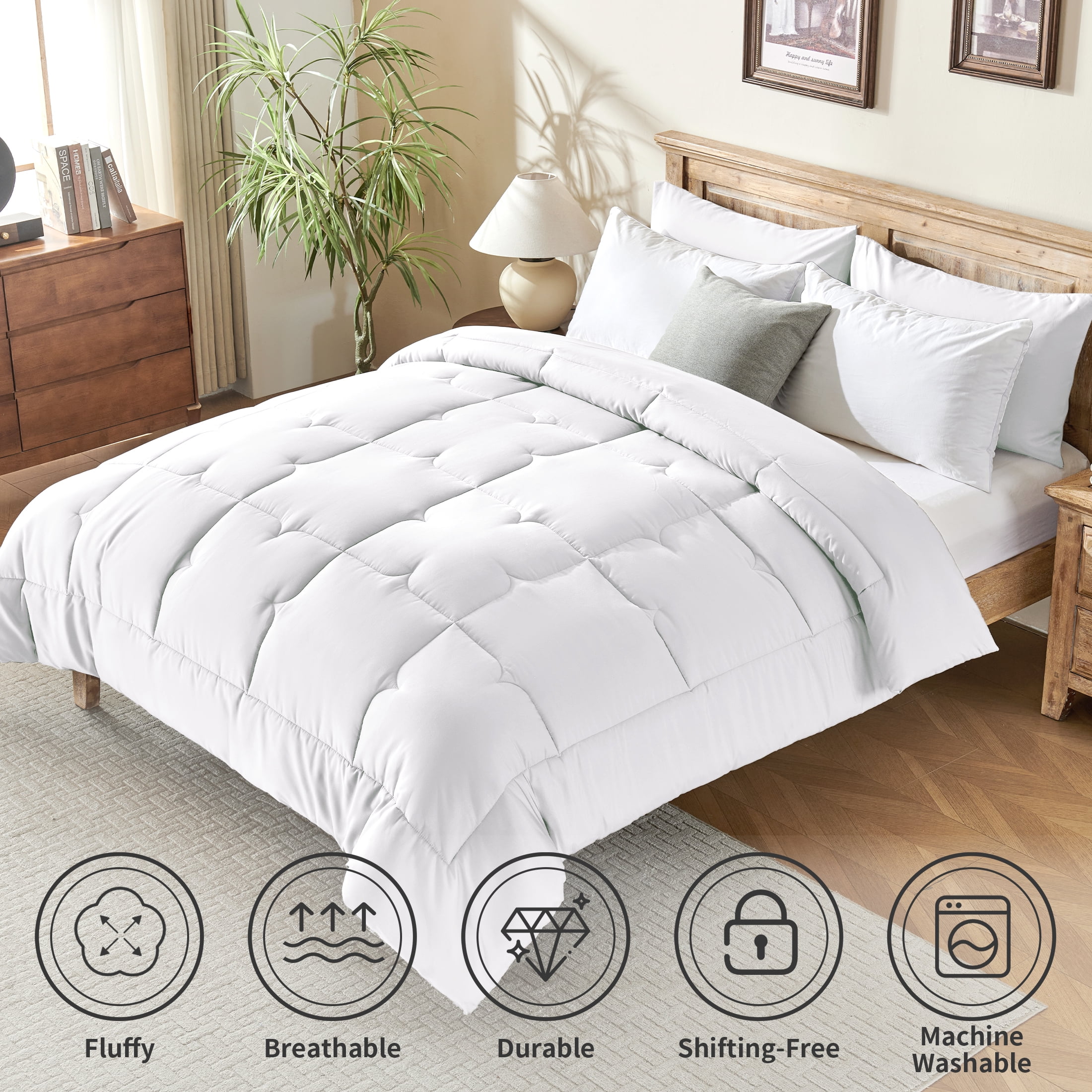 CIVETET 2-Piece Twin/Twin XL Comforter Set - All-Season Down Alternative Bedding Bundle with Pillow Sham, Premium Soft Bedding Set Machine Washable
