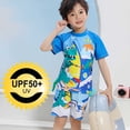 thumbnail image 7 of ITSAME Boys Split Swimsuit 3-Piece, Quick-Dry Print Top and Swim Trunks with Swim Hat Summer Fashion Surfing Swimwear Gray 2-3T, 7 of 7