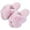 Pink, variant on Women's Fuzzy Slippers Open Toe Cross Band Slippers Memory Foam House Slippers for Women, White