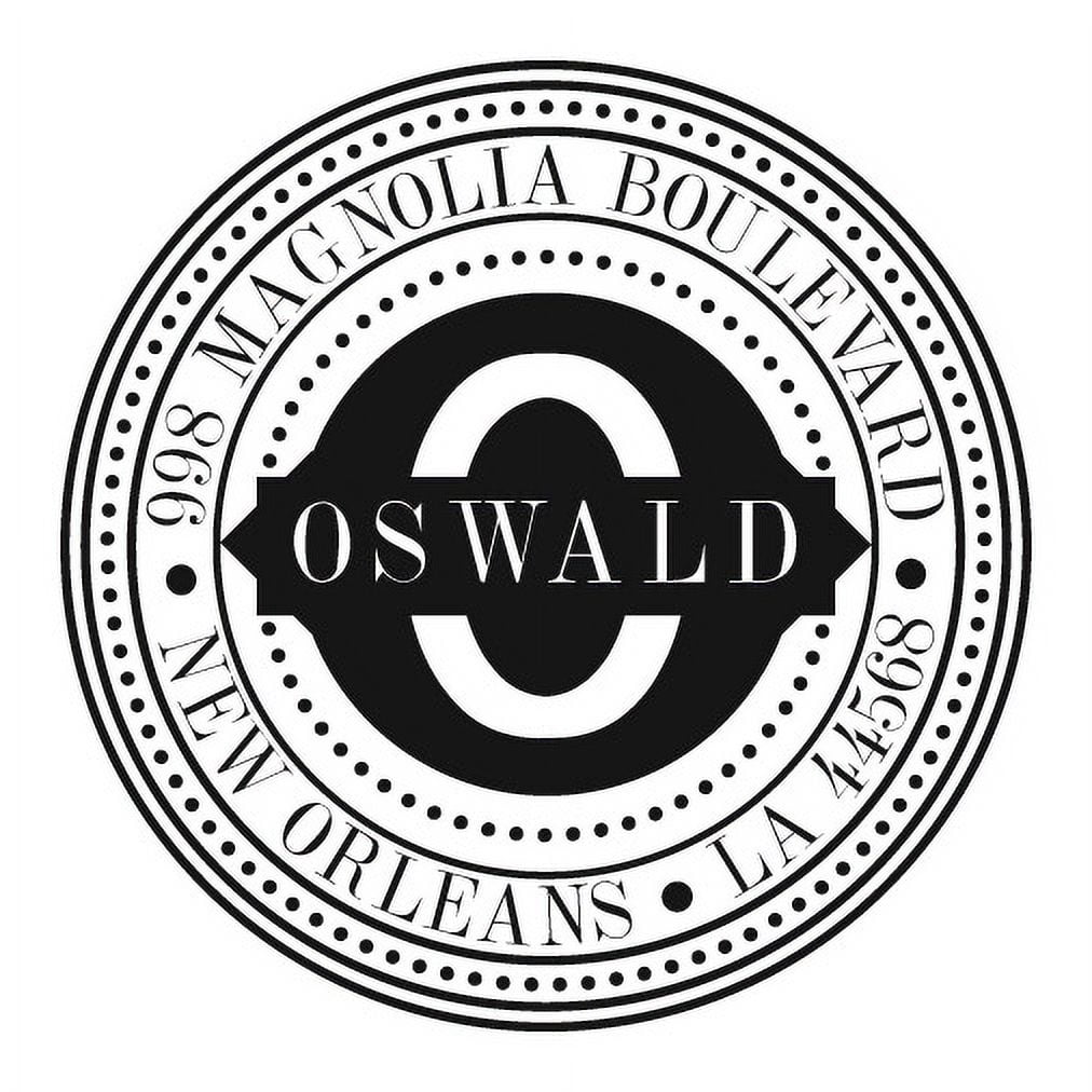 Personalized Round Self-Inking Rubber Stamp - The Oswald