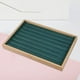 thumbnail image 4 of Caja de Exhibición de Anillos de Madera, Cajas de Joyería Stackale, Organizador de Pulseras de Pendientes, Escaparate de Forro de Terciopelo , Verde Nuevo DYNWAVEMX Bandeja de almacenamiento de joyas, 4 of 8
