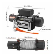 12000 lbs Electric Winch, 12V DC Truck Winch with Steel Rope & Remote Control, Waterproof Off-Road Winch for SUV Jeep Trailer Boat