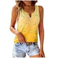 thumbnail image 2 of HOMBOM Womens Graphic Tank Top Shirts Heart Print Sleeveless Casual Yellow Summer Top for Ladies, 2 of 9