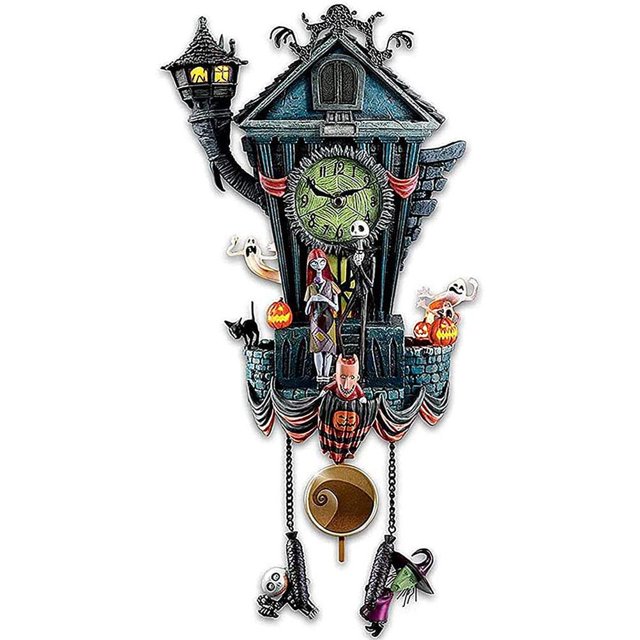 Cuckoo Clock Resin Statue Wall Clock Decoration Cuckoo Clock Resin Statue Traditional Forest House Clock Decoration Handcrafted Christmas Wall Clock Resin Crafts Statue Ghost ANGGREK JB1030