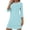 Blue, variant on Nightgowns for Women 3/4 Sleeve Sleep Shirts Dress Solid Color Basic Nightshirts Casual Crewneck Sleepwear Comfy Pullover Tunic Sleep Dresses Soft Loose Short Nightdress Trendy Pajama Dress
