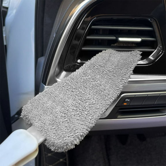 NIAIZEK Car Air Conditioner Vent Cleaner Dust Removal Long Handle Light Grey 1Pack