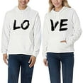 thumbnail image 2 of YUELONGHU Women Casual Hoodie Zip up Hoodie Women Oversized Graphic Couple Plus Thick Hooded Letter Print Solid Color Plus Size Hoodie (Men's) L, 2 of 4