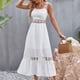 thumbnail image 1 of Vestido De Tirantes Sin Espalda Para Mujer Vestido largo de fiesta Casual Sexy Trendy Sexy Túnica Vestido Traje diario (Blanco M) Cgtredaw para Mujer Blanco T L, 1 of 7