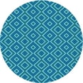 thumbnail image 1 of Ahgly Company Indoor Round Patterned Blue Eyes Blue Area Rugs, 7' Round, 1 of 6
