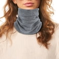 thumbnail image 2 of HNMKIU Neckerchief Winter Warm Thickened Wool Neck Scarf Overhead Padded Cover for Men Women Grey,One Size, 2 of 6