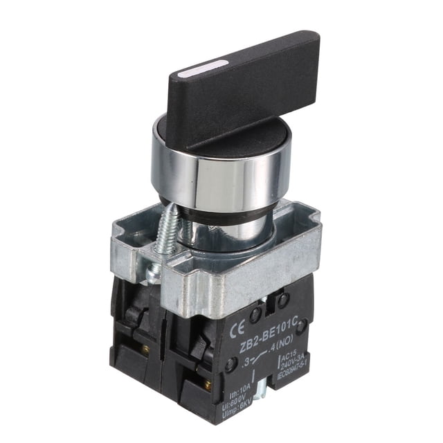 22mm Rotary Switch Selector – 2/3 Position, Momentary/Latching, NO/NC – Heavy Duty