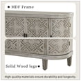 thumbnail image 5 of EUROCO 47.2" Retro Sideboard Cabinet, Curved Buffet Cabinet with 4 Doors and 3 Shelves, for Hallway, Entryway, Living Room and Bedroom,Antique Gray, 5 of 8