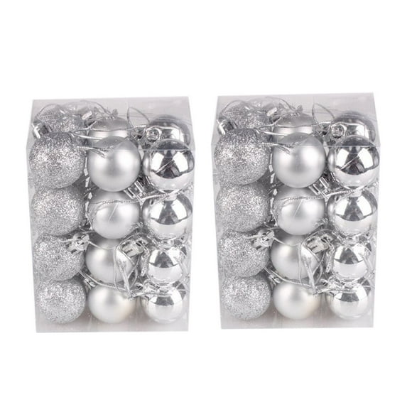 TIMIFIS Black Christmas Balls 48pcs 1.1-Inch Christmas Tree Decoration Ornaments for Xmas Tree Halloween Wreath Garland Decor Ornaments