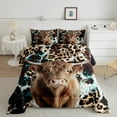 thumbnail image 1 of Erosebridal Highland Bull Bedding Twin Comforter Set, Cheetah Print Down Comforter, Rustic Farmhouse Decor, Breathable, 1 of 8