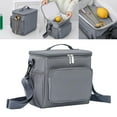 thumbnail image 2 of Aislamiento térmico con bolsillo frontal con correa para el hombro, duradero para y adultos Gris Zulema Bolsas de almuerzo con aislamiento, 2 of 8