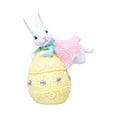 thumbnail image 2 of HongHeng Egg Polyresin Bunny Easter Decor,Table Easter Decorations,Spring Bunnies Decoration Statue Figurine for Home Farmhouse, 2 of 6