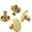 B1_4pc, variant on FURNIX 4-Piece Solid Brass Round Single Hole Cabinet Knobs,Gold,20x25mm,with Screws for Furniture Drawers,Vintage Brass Drawer Pulls,Polished Finish,Easy Install,for Cabinets Dressers Cupboards