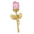thumbnail image 2 of Lipstore Glass Rose Flower Gift Artificial Flower Christmas Thanksgiving Day Wedding Gift Gold Pink, 2 of 8