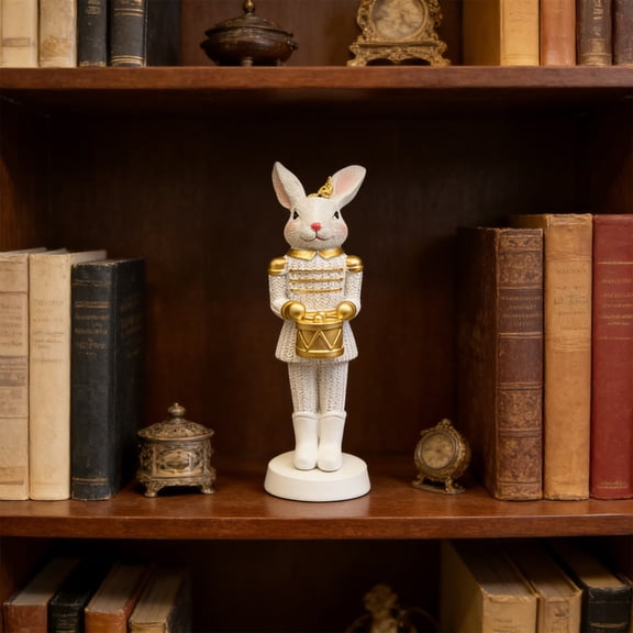 Eolstice Easter Gifts Cute Resin Bunny, Mini Easter Rabbits Statue Figurine, Home Decor for Tabletop Shelf, Mantel Centerpiece, Spring Holiday Party Favors