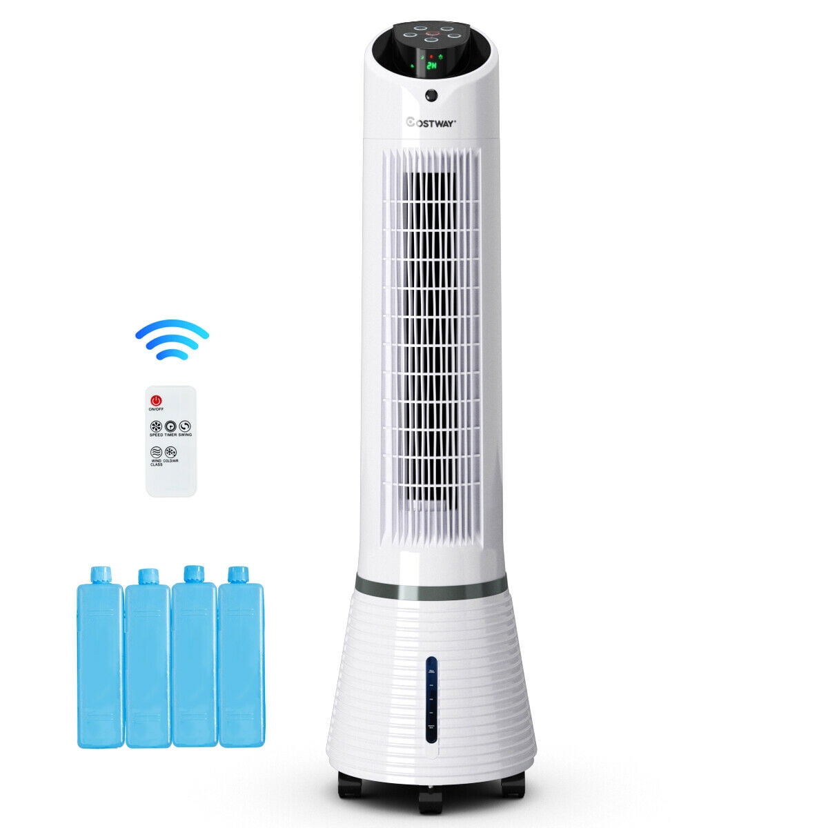 Portable Ultra Humidifying Air Conditioners Quiet Cooling Fan with Remote Control Household Tower Fans