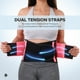 thumbnail image 2 of Faja lumbar para mujeres - Cinturón ultrafino, ajustable, flexible y de soporte para hombres - Faja transpirable con correas de doble tensión y diseño industrial rosa M, 2 of 5