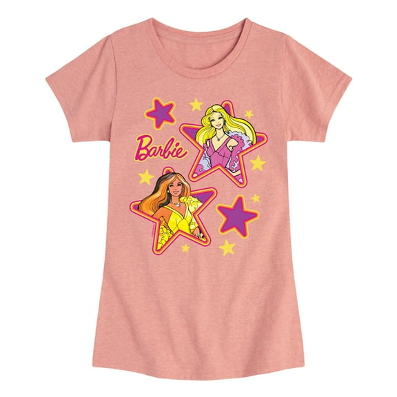 Barbie - Superstar 70s - Toddler And Youth Girls Fitted Short Sleeve Graphic T-Shirt