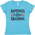 thumbnail image 3 of Inktastic Happiness is Being a Grandma with Butterflies Women's V-Neck T-Shirt, 3 of 5