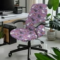 thumbnail image 2 of Renewold Scottish Terrier Floral Violet Home Office Chair Cover for Boss Rotating Chairs Universal Stretch Executive Boss Rotating Chair Cover Chair Protector Cover for Armrest Chair, S, 2 of 7