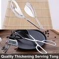 thumbnail image 6 of UU&T Stainless Steel Salad Tongs, 10'' Kitchen Tongs, Catering Serving Tongs, for Cake Bread Buffet Party, Dishwasher Safe, Sliver, 6 of 10