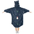 thumbnail image 2 of FORMRS Wearable Blanket Hoodie with Sleeves for Kids Cozy Flannel Sweatshirt, Christmas Whimsy, 2 of 7