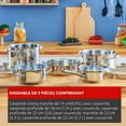 thumbnail image 3 of Lagostina Cook and Strain 9 piece Stainless Steel Cookware Set, Induction Safe, 3 of 9
