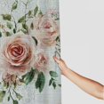 thumbnail image 3 of SHERONV Flowers Leaves Lace Shower Curtain for Bathroom 100% Polyester Washable with Hooks 36"x72, 3 of 7