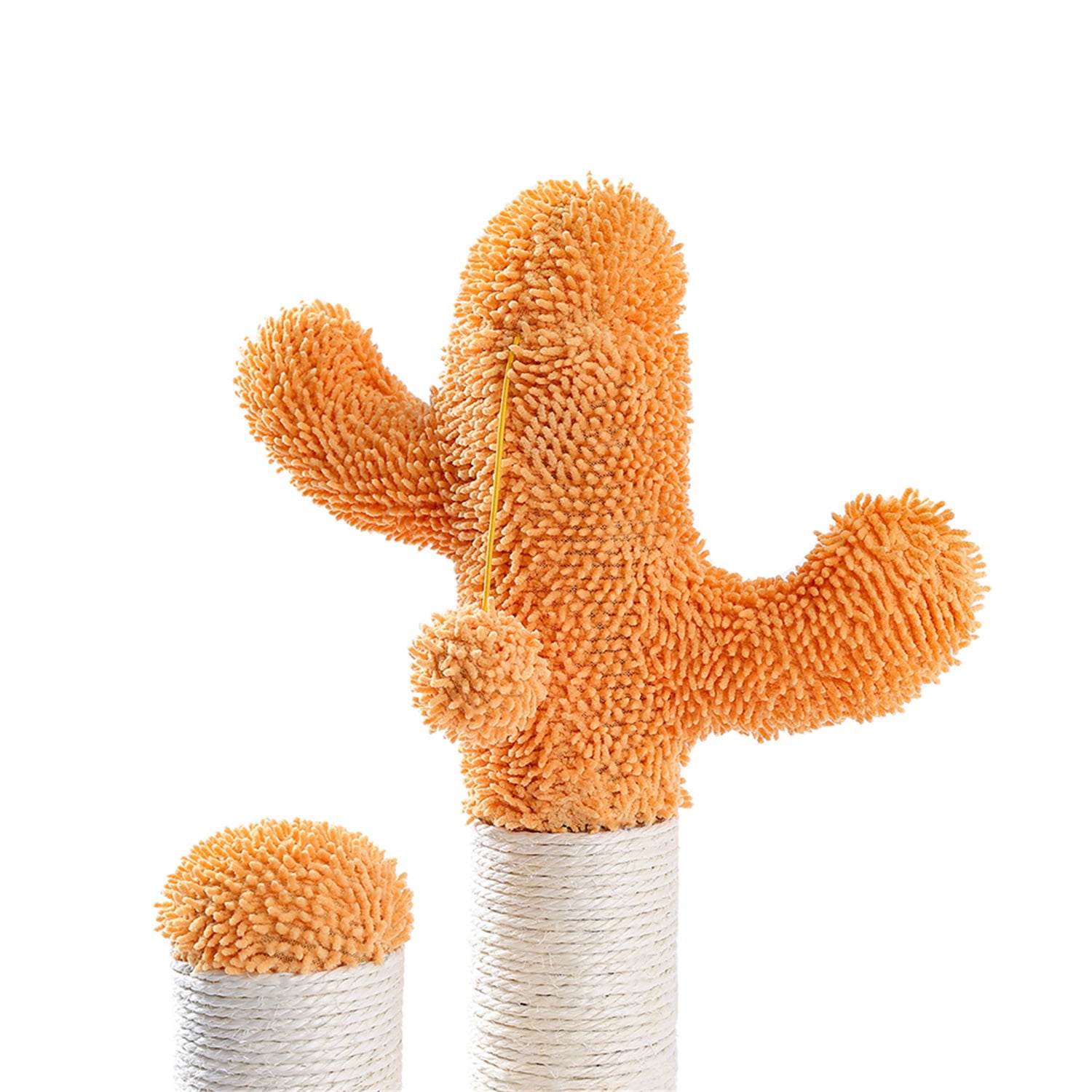 Pefilos Cat Scratching Post for Indoor - Cat Scratching Post for Adult Cats Cactus Sisal Rope Cat Scratcher with Hanging Ball Cat Scratching Post for Furniture, Orange Pefilos Cat Scratching Post for Indoor - Cat Scratching Post for Adult Cats Cactus Sisal Rope Cat Scratcher with Hanging Ball Cat Scratching Post for Furniture, Orange