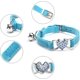 thumbnail image 4 of Collar de gato Heart Bling con cinturón de seguridad y campana ajustable de 8 a 10 pulgadas para gatos gatitos (azul), 4 of 5