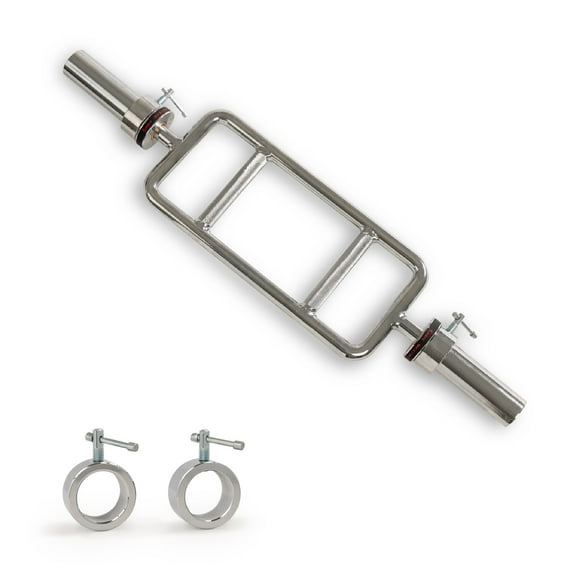 Sunny Health & Fitness Olympic Tricep Bar with Spin-Lock Ring Collars - SF-OB02-34