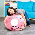 thumbnail image 4 of Good Banana Pink, Plush Donut Toy/Storage Bag - Convertible Bag that Transforms into a Comfy Seat, 4 of 4