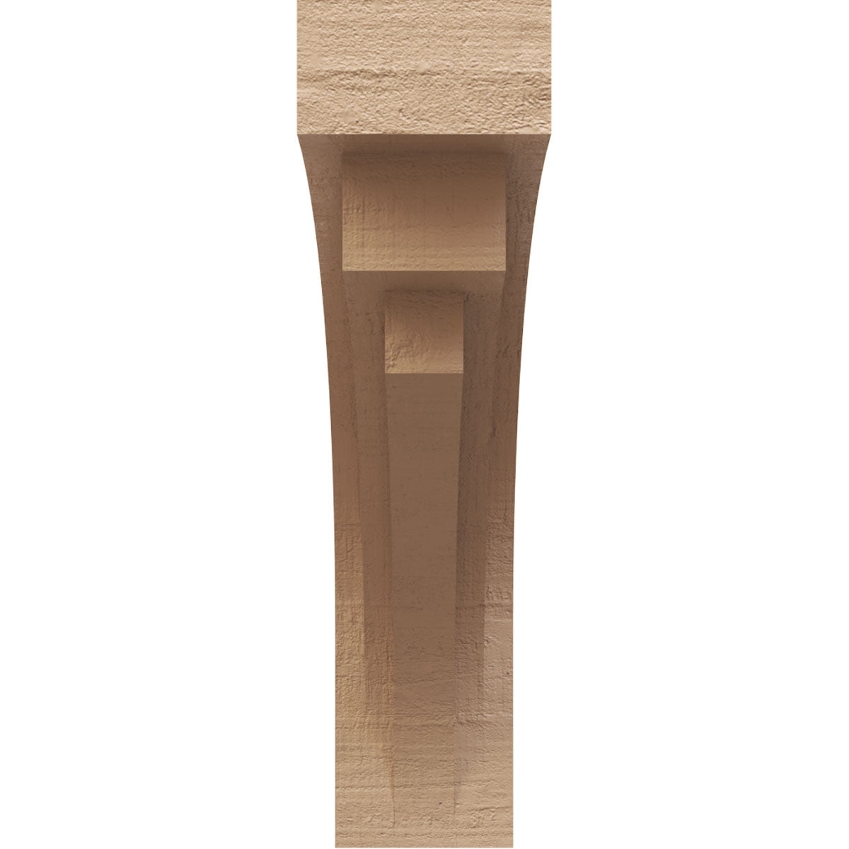 6"W x 24"D x 24"H Thin Rockford Rough Cedar Woodgrain TimberThane Corbel, Primed Tan