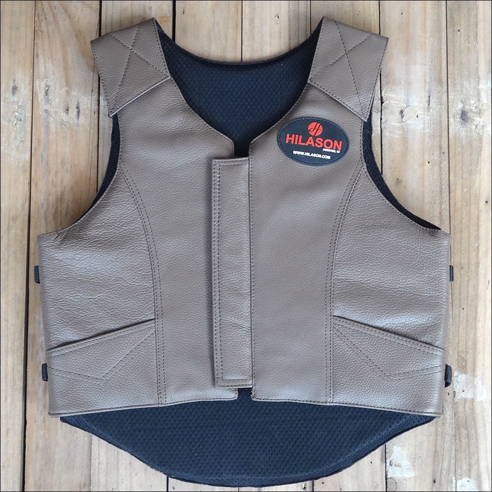 Hilason Large Equestrian Horse Riding Vest Safety Protective Hilason Leather Grey Walmart