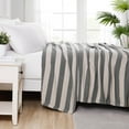 thumbnail image 3 of Southshore Fine Living, Inc. 100% Cotton Full/Queen Blanket, Blanket for Any Season, Black and White, 3 of 7