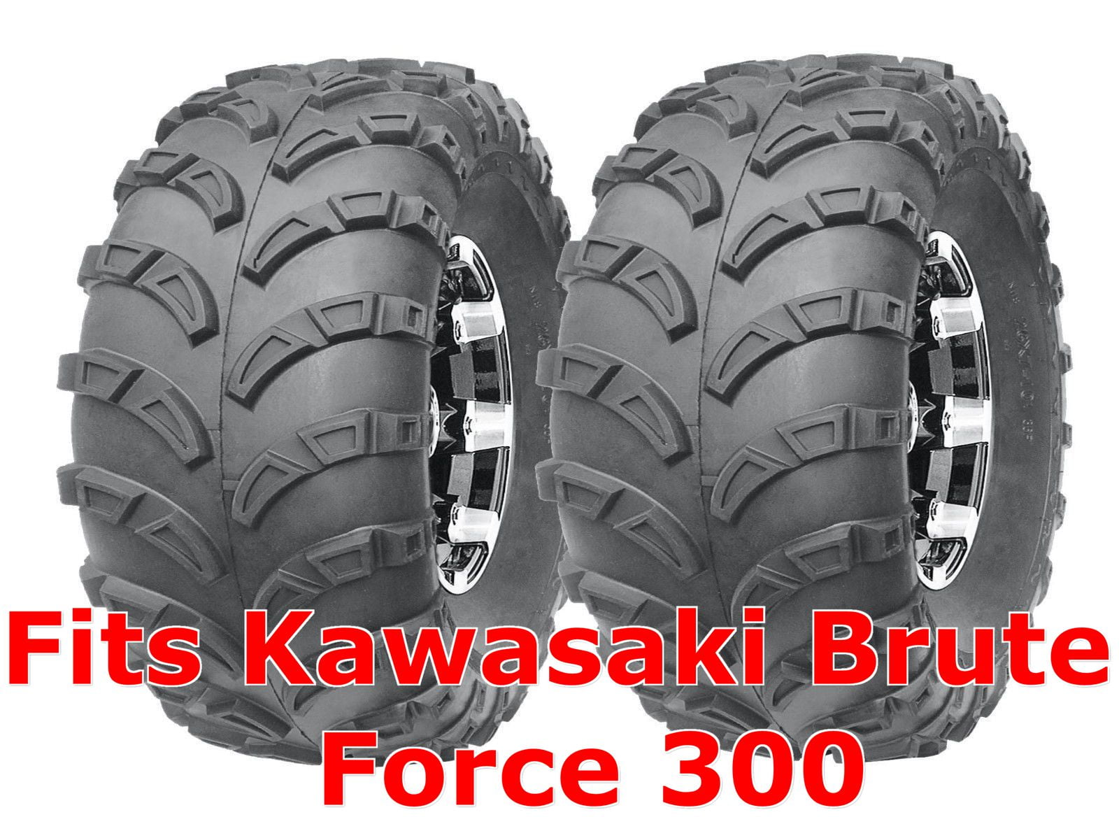 (2) 22x1010 Kawasaki Brute Force 300 Sport ATV Rear Tires Set Mud 6PR