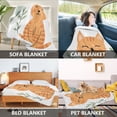 thumbnail image 7 of 50x60 inch Crystal Fleece & Arctic Fleece Blanket Soft Bed Throws for Home or Camping Orange Tabby Cat, 7 of 7