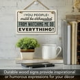 thumbnail image 7 of CounterArt "Must Be Exhausted" Humorous Hanging Wood Wall Sign, 7 of 7