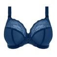 thumbnail image 4 of Elomi Charley Banded Stretch Lace Plunge Underwire Bra (4382),38G,Petrol, 4 of 5