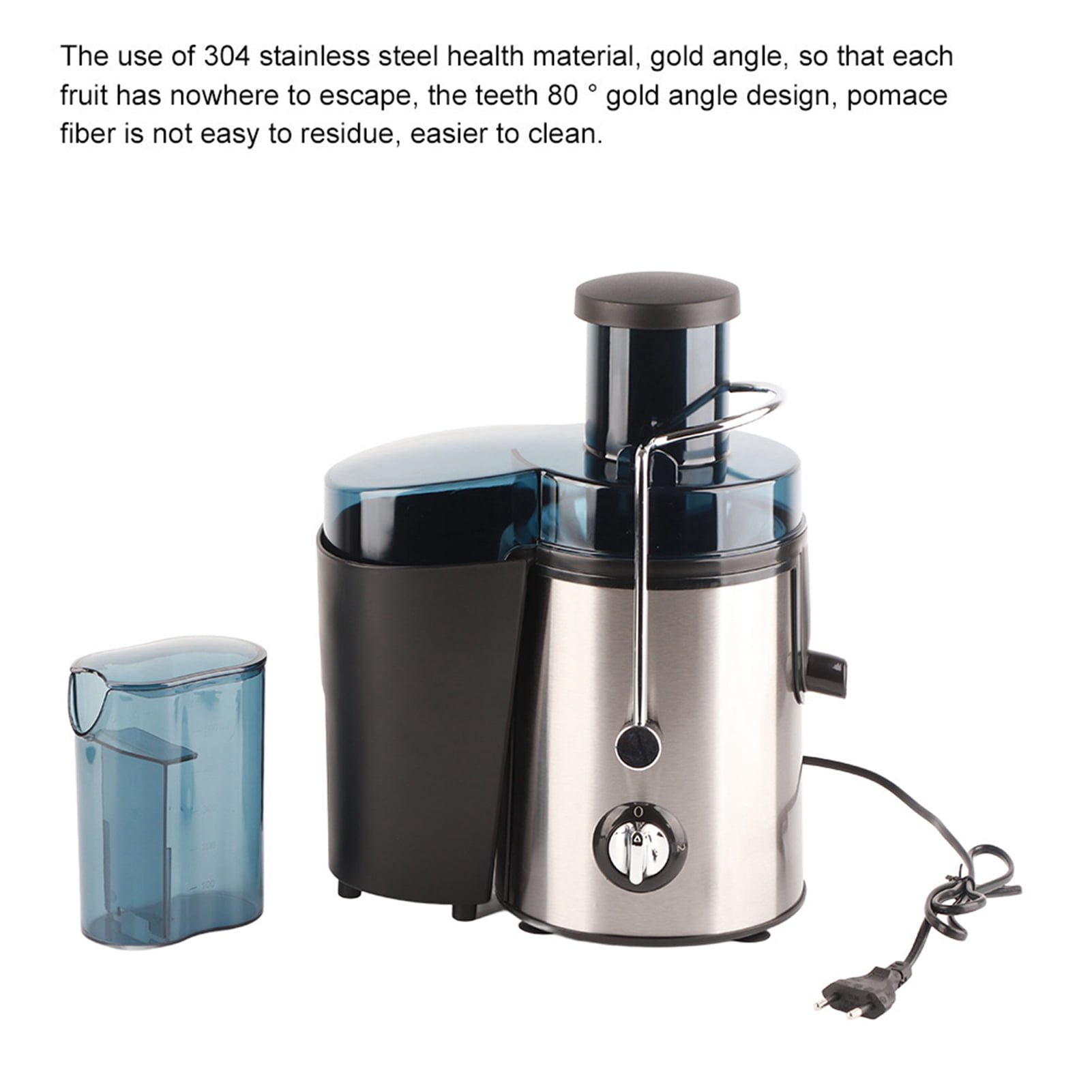YAHHU 400W Stainless Steel Centrifugal Juicer Machine, 500ML Juice Extractor for Whole Fruit and Vegetable, 17 fl oz / 500ML