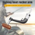 thumbnail image 2 of Wood Knob Metal Spinning Reel Handle Replacement for LINNHUE 1000-4000, 2 of 9