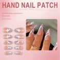 thumbnail image 6 of RAGUPEL 24Pcs Glue on Nails for Women,Hand-Drawn Lines Almond Shaped Press on Nails,Glossy Finish Cute Nails,Cute Press on Nails for Daily Life,Dating and Gatherings,Style1, 6 of 7
