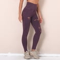 thumbnail image 2 of Gibobby Pantalones mujer Pantalones de yoga deportivos de color Cintura alta Levantamiento de cadera Correr Fitness Pantalones de yoga para mujeres(Rojo， L), 2 of 5