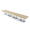 Blonde Surfside Ash w/Silver Base no Electric, variant on 20 Person Rectangular Modular Boardroom Table Metal Bases Power Units