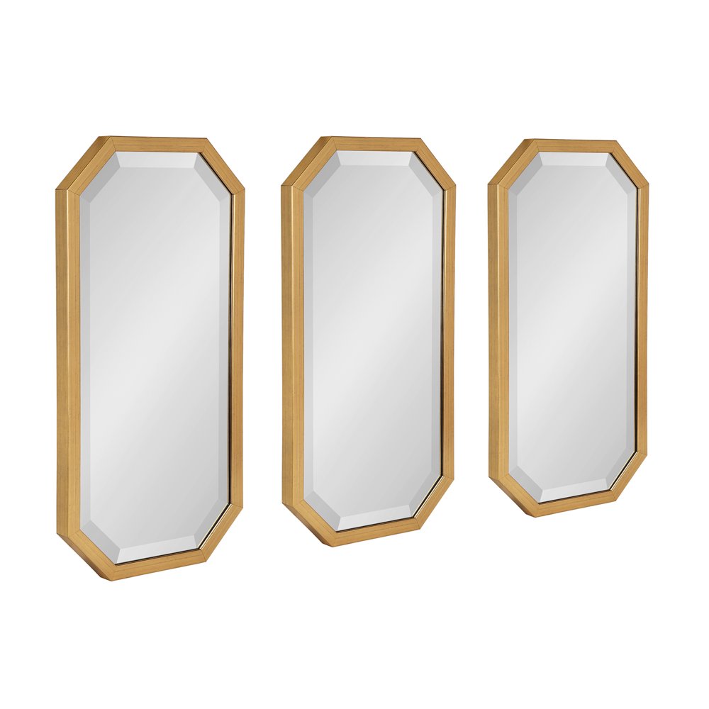 Kate And Laurel Laverty Modern Decorative Octagon Wall Mirror Set, Set