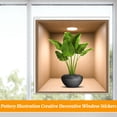 thumbnail image 3 of Potted Plant Illustration Creative Decor Window Sticker, Home Wall Decal, For Bedroom Living Room Office Windows Walls Decoration, 3 of 5